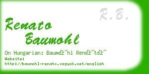 renato baumohl business card